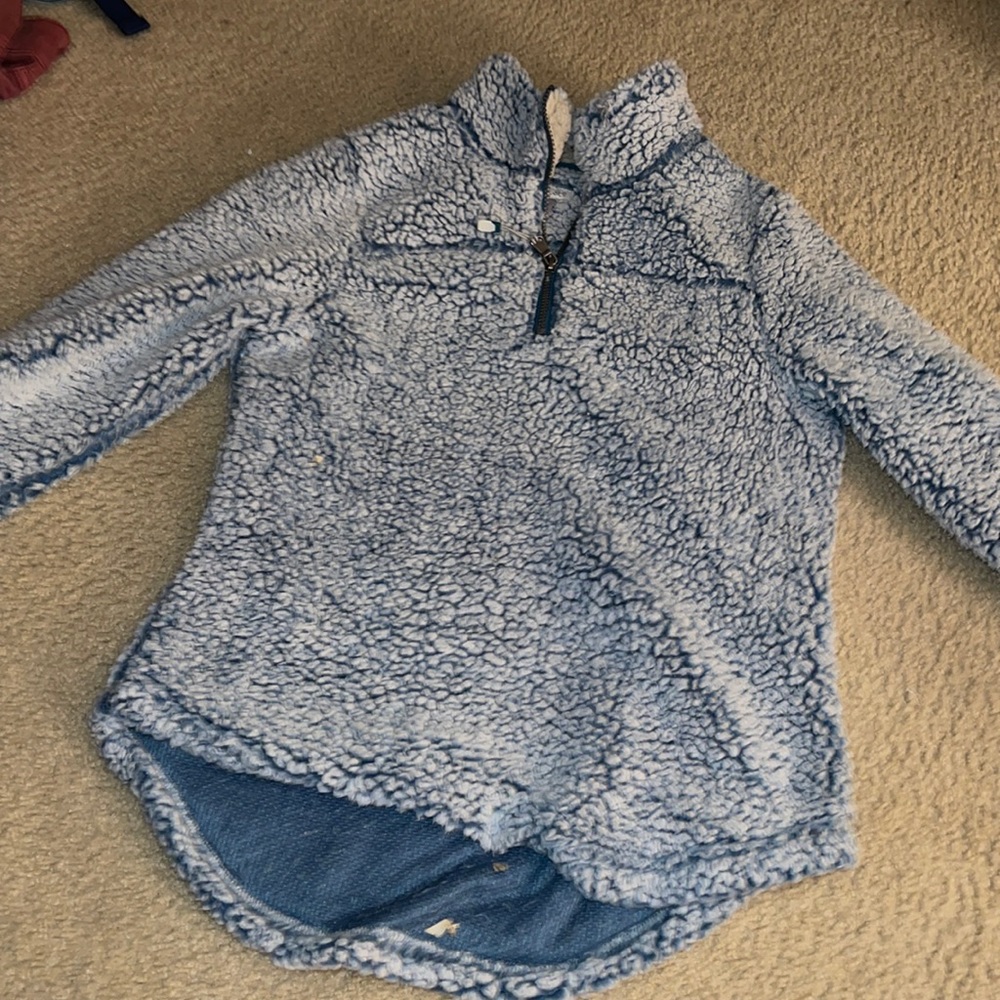 quarter zip sherpa sweatshirt jacket